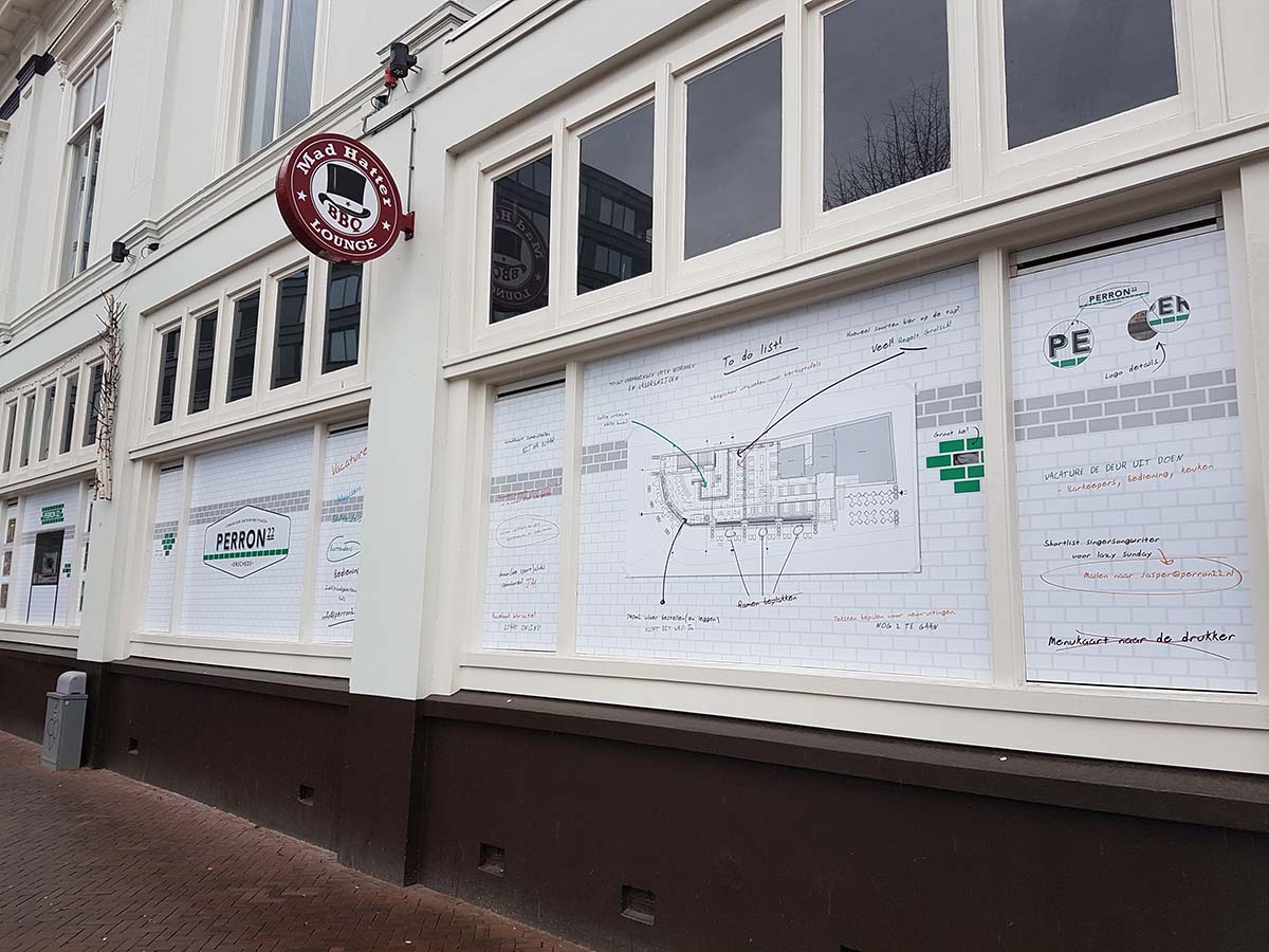 perron22 verwijderbare raambestickering