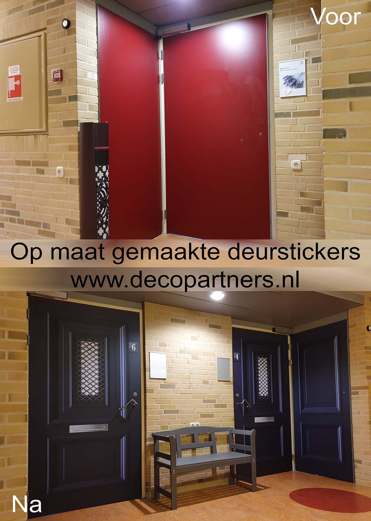 Voordelig op maat gemaakte deurstickers en deurfolie - DecoPartners